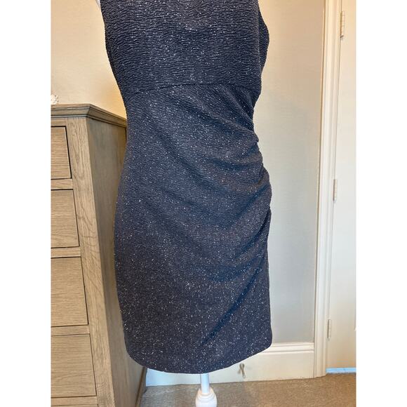 Eliza J |  Charcoal Gray  Cocktail Halter Dress | 8 - Picture 6 of 14